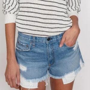 ASKK NY NWT Beach Denim Jeans 31 12 cutoff distressed‎ relaxed cotton Monterey